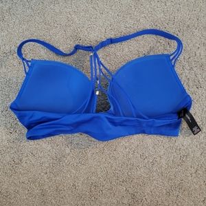 Victoria Secret racerback blue bra 34c